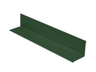 Планка угловая внутренняя Aquasystem сталь оцинкованная с полимерным покрытием Polyester Зеленый мох (RAL6005).