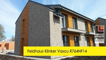 Загородный дом с плиткой Feldhaus Klinker R764NF14