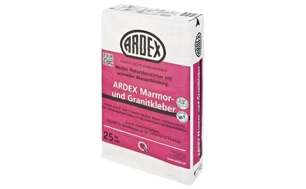 Клей для плитки ARDEX для мрамора и гранита.