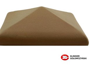 Керамический колпак на забор ZG Clinker, цвет коричневый, С42, размер 425х425.