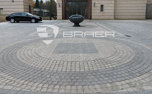Тротуарная плитка Классико круговая, Серый, h=60 мм - Фото 