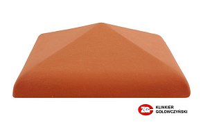 Керамический колпак на забор ZG Clinker, цвет красный, С57, размер 570х570 - Фото 