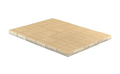 Тротуарная плитка Прямоугольник, Песочный, h=40 мм
