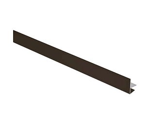 F-профиль сталь оцинкованная с полимерным покрытием Polyester Темно-коричневый (RR32).