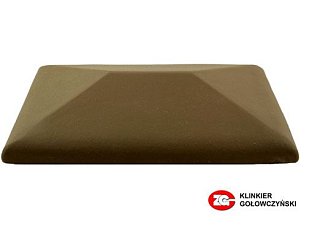 Керамический колпак на забор ZG Clinker, цвет коричневый, CP, размер 300х425.