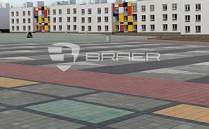 Тротуарная плитка Лувр, Коричневый, 200х200, h=60 мм - Фото 