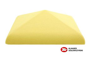 Керамический колпак на забор ZG Clinker, цвет желтый, С57, размер 570х570 - Фото 