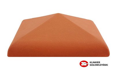 Керамический колпак на забор ZG Clinker, цвет красный, С30, размер 300х300