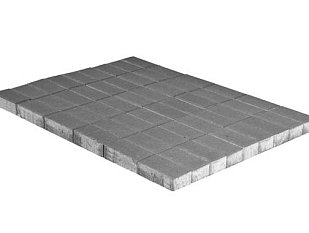 Тротуарная плитка Прямоугольник, Серый, h=70 мм, двухслойная.