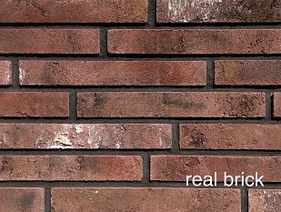 Ригельная плитка REAL BRICK коллекция 1 бордовый.