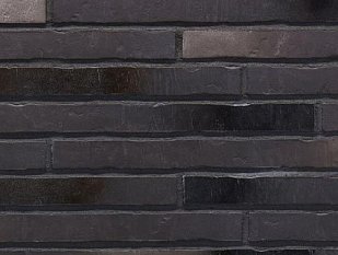 Фасадная клинкерная плитка (ригель) Stroeher Riegel-50 453 silber-schwarz, ригель 490x40x14 мм.