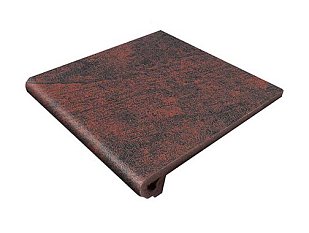 Клинкерная ступень-флорентинер Gres Aragon Jasper Rojo, 330x325x18(53) мм.