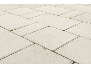 Тротуарная плитка Браер Старый город "Ландхаус", Белый, h=80 мм.