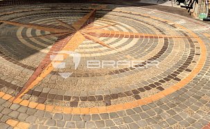 Тротуарная плитка Классико круговая, Винный, h=60 мм - Фото 