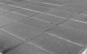 Тротуарная плитка Прямоугольник, Серый, h=60 мм, двухслойная - Фото 