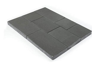 Тротуарная плитка Браер Триада, Серый, h=60 мм.