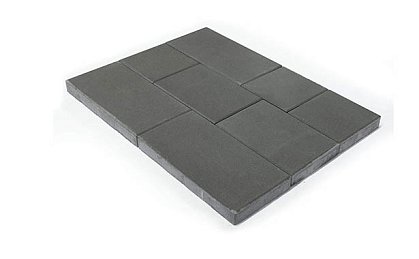 Тротуарная плитка Браер Триада, Серый, h=60 мм