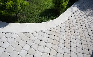 Тротуарная плитка Классико круговая, Белый, h=60 мм - Фото 5