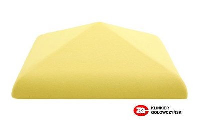 Керамический колпак на забор ZG Clinker, цвет желтый, С57, размер 570х570