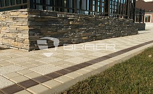 Тротуарная плитка Лувр, Мрамор, h=60 мм - Фото 