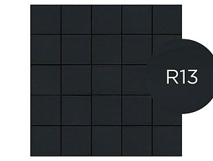 Плитка Gres Aragon Quarry Black, противоскользящая, 150x150x12 мм.