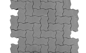 Тротуарная плитка Волна, Серый, h=60 мм - Фото 