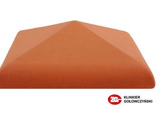 Керамический колпак на забор ZG Clinker, цвет красный, С57, размер 570х570.