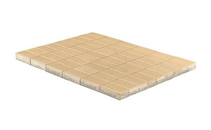 Тротуарная плитка Прямоугольник, Песочный, h=60 мм