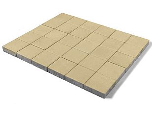 Тротуарная плитка Лувр, Песочный, h=60 мм, 200x200.