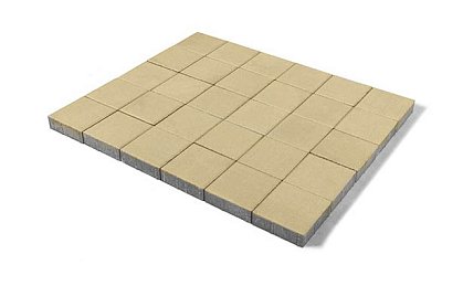 Тротуарная плитка Лувр, Песочный, h=60 мм, 200x200
