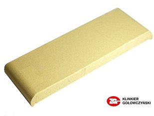 Парапетная плитка ZG Clinker, цвет желтый, размер КР30, 305x110x25.