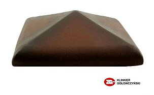 Керамический колпак на забор ZG Clinker, цвет ольха, С57, размер 570х570 - Фото 