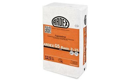Заполнитель для швов, цементный ARDEX G5 BASIC 2-15