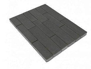 Тротуарная плитка Браер Домино, Серый, h=60 мм.