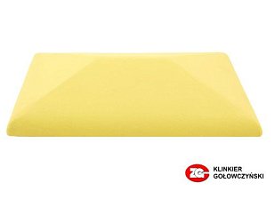 Керамический колпак на забор ZG Clinker, цвет желтый, CP, размер 300х425.