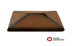 Керамический колпак на забор ZG Clinker, цвет каштановый, CP, размер 300х425 - Фото 