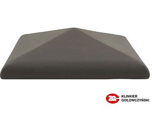 Керамический колпак на забор ZG Clinker, цвет графит, С57, размер 570х570.