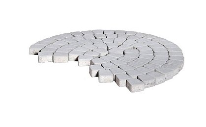 Тротуарная плитка Классико круговая, Серебристый, h=60 мм