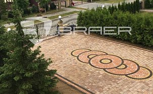 Тротуарная плитка Классико круговая, Медовый, h=60 мм - Фото 