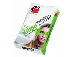 Штукатурная смесь белая облегченная известковая Baumit KlimaWhite.